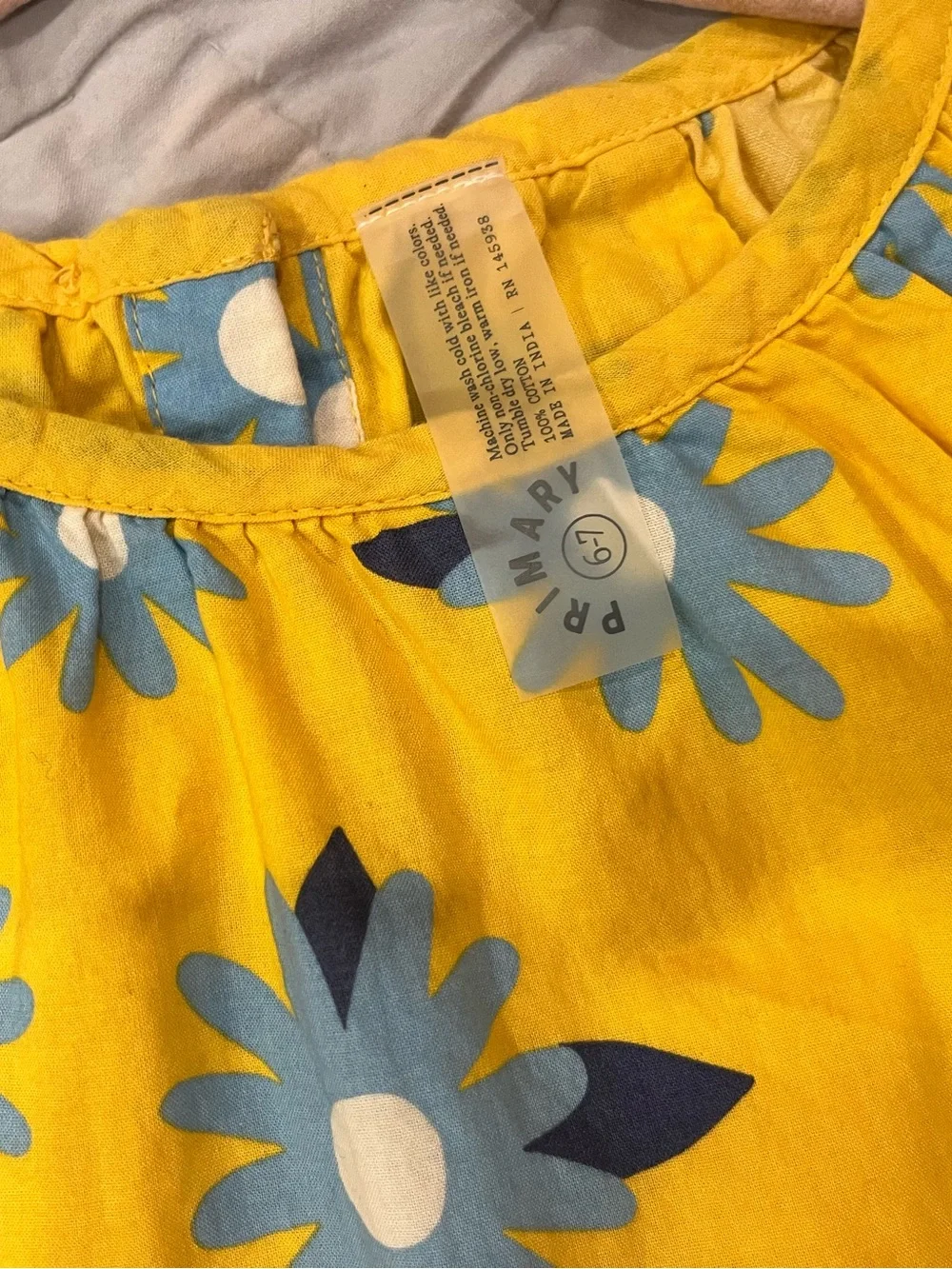 Primary flower Dress. Size 6-7